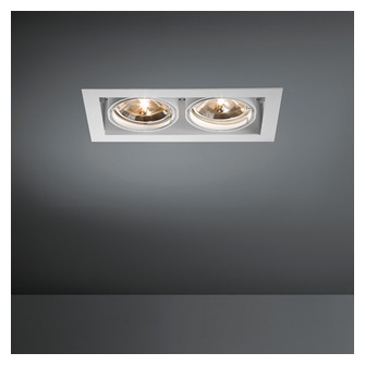 Multiple Recessed Adjustable AR111 2x DE White Structure