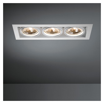 Multiple Recessed Adjustable AR111 3x DE White Structure
