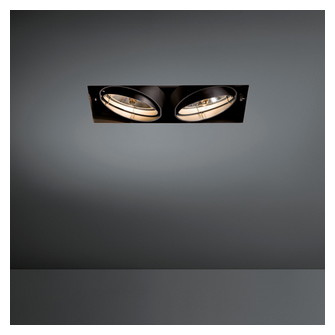 Multiple Recessed Trimless Adjustable AR111 2x DE Black Matt