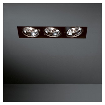 Multiple Recessed Trimless Adjustable AR111 3x DE Black Matt