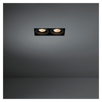 Mini-Multiple Recessed Trimless Adjustable MR16 2x DE Black Matt