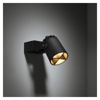 Julien Round Surface Adjustable Foot 1x IP54 LED 3000K Medium DI Black Structure