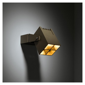 Julien Square Surface Adjustable Foot 1x IP54 LED 3000K Medium DI Black Structure