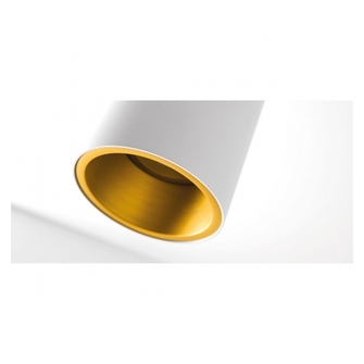 Lotis Tube Surface 85 1x GU10 White Structure - Gold Anodised