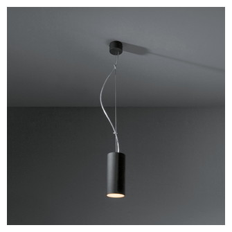 Lotis Tube Suspended 85 1x GU10 Black Structure - Gold Anodised