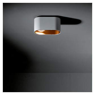Duell Surface Adjustable 1x GU10 White Structure - Champagne Anodised