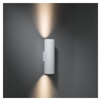 Lotis Tube Wall Up/Down 85 2x LED GU10 2700K LE White Structure - Gold Anodised