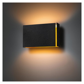 Split Wall Up/Down L 1x LED 2700K TE DI Black Structure - Gold Anodised