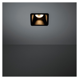 Lotis Square Recessed 1x MR16 DE Black Matt