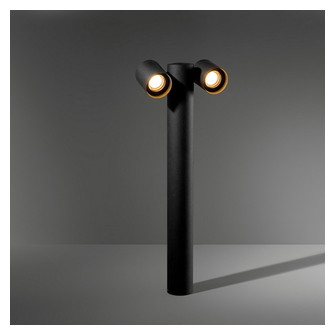 Lowieze Floor 70 High 2x IP54 LED 3000K Flood Non-Dim DI Black Structure