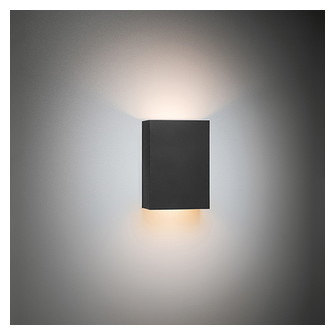 Sulfer Wall Up/Down 2x LED 2700K Trailing Edge DI Black Structure