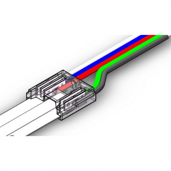 COB LED to cable connector, 15cm, 4PIN-10mm PCB