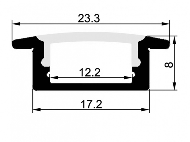 SM1707 Slim profile 17x8mm, Vit